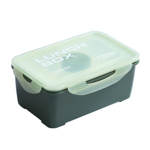 <b>Lunch</b> <b>Box</b> 1200ml Rectangle Plastic With Sauce Container <b>Microwave</b> Safe For Office Students - Product Image 5