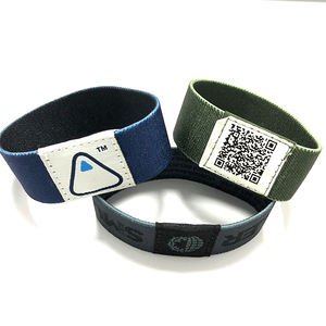 Muñequera RFID con impresión personalizada, pulsera de tela tejida elástica para pago de eventos con etiqueta de Pvc - Product Image 4