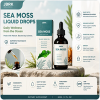 Gouttes de mousse de mer (SEA MOSS) pour supplément alimentaire, 60 ml, vente chaude pour l'exportation transfrontalière, vente directe usine, fabricant OEM ODM OBM
