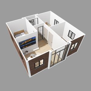 Casa Contenedor Plegable, Diseño Rectangular Moderno, Uso Exterior, Espacio de Exhibición Temporal Portátil - Product Image 4