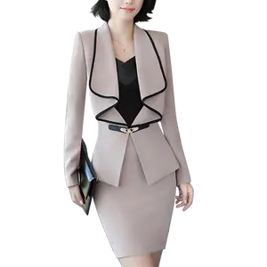 Sexy Women's formal Suit Blazer and Skirt Set for Office Business Wear Wedding and Party