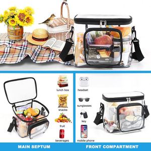 Bolsa de Picnic Transparente Impermeable y Resistente, con Asa Ajustable, de PVC, para Almuerzo - Product Image 4