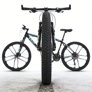 Vélo de montagne à cadre en alliage d'aluminium noir-vert, 21/24/27 vitesses, freins à disque, vélo à double usage pour adultes, pour les trajets quotidiens - Product Image 6