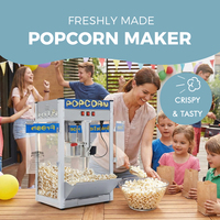 Machine à Popcorn Commerciale 1440W, Cuve de 12oz, Capacité de 5 Gallons (80 Tasses), Idéale pour les Fêtes