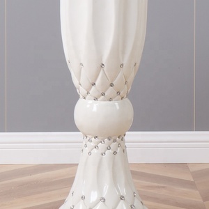 Vases en fibre de verre pour la <span class=keywords><strong>maison</strong></span>, pot de fleurs blanc pour décoration, grand jardinière de jardin haut de gamme - Product Image 4