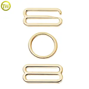 Nickel Free Swimwear Connectors Accessory Wholesale Bikini Gold Slider Ring Brand G Buckle Adjuster For Bra