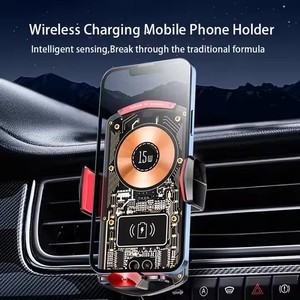 15W Fast Charging Transparent Wireless Car <b>Charger</b> Holder Universal Automatic Clamp Car Mount for All Mobile <b>Phones</b> - Product Image 3