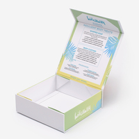 Souvenirs de mariage biodégradables personnalisés, boîte cadeau magnétique pliable en carton rigide, petite boîte, emballage en carton blanc dégradé