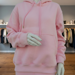 Sudadera con Capucha Rosa para Mujer, Corte Regular, Estampado Floral, 100% Algodón, Ecológica, Transpirable, Estilo Oficina, Otoño Invierno - Product Image 1
