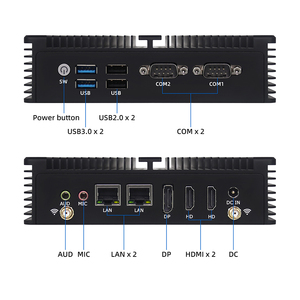 Mini PC industriel 2*HDMI 1*DP 2*LAN sans ventilateur, ordinateur de périphérie industriel Linux avec 2 ports COM, personnalisable en usine, vente en gros, processeur Intel - Product Image 2