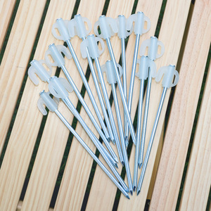 Estacas Luminosas de 20cm para Tiendas de Campaña, Clavos de Hierro para Suelo con Cuerda para Fijación a Prueba de Viento en Campamentos al Aire Libre - Product Image 1