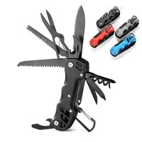 Couteau pliant de survie portable pour l'extérieur, outil combiné avec lame en acier inoxydable, ouvre-bouteille, outil multifonctionnel pour une utilisation sur le terrain