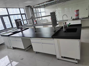 Thiết kế hiện đại thép gỗ hóa học phòng thí nghiệm bàn bàn làm việc phòng thí nghiệm băng ghế dự bị trường học bệnh viện sử dụng bàn đồ nội thất phòng thí nghiệm - Product Image 5