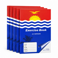 Carnet d'exercices personnalisé avec logo Kiribati, couverture en carton ivoire, reliure agrafée, impression UV, impression CMYK, carnet de notes