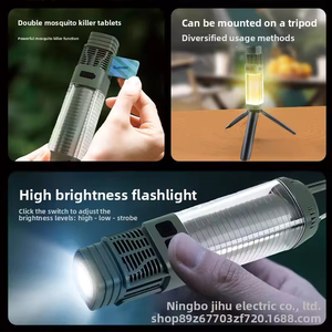 ไฟแคมป์ปิ้ง LED ไล่ยุงสำหรับใช้งานกลางแจ้ง พร้อมการชาร์จแบบ Type-C ดีไซน์แม่เหล็กใช้งานได้ยาวนาน และขาตั้งรูปสามเหลี่ยม - Product Image 2
