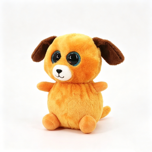 Peluche de perro naranja personalizado, peluche de perro con ojos brillantes, peluche de cachorro adorable, peluche de perro de cuerpo redondo - Product Image 2