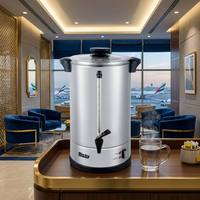 Bouilloire électrique en acier inoxydable 304 de qualité supérieure, urne à eau chaude commerciale haut de gamme pour hôtel