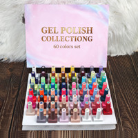 Ensemble de vernis gel 60 couleurs tendance, base et top coat, couleur en une seule couche pour débutants, vente en gros d'usine, petite série personnalisée