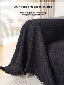 Funda de Sofá de Lujo Moderna Antiarañazos <span class=keywords><strong>para</strong></span> Gatos, Negra, Impermeable, de Tela Chenilla, Cubierta Completa, Antideslizante, Lavable a Mano - Product Image 3