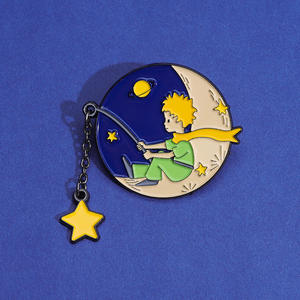 Эмалированные Мультяшные значки в стиле ретро масляной живописи Маленький принц школьный подарок украшение на лацкан - Product Image 5