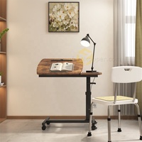Bureau à domicile Support portable pour ordinateur portable Poste de travail Table de chevet mobile avec planche à dessin inclinable