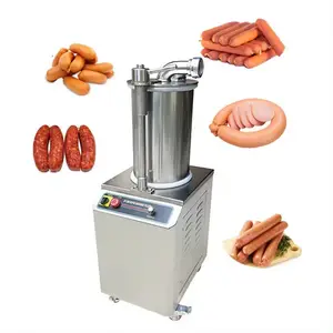 Máquina de llenado hidráulica eléctrica de alta capacidad para hacer salchichas de carne de cerdo y maíz