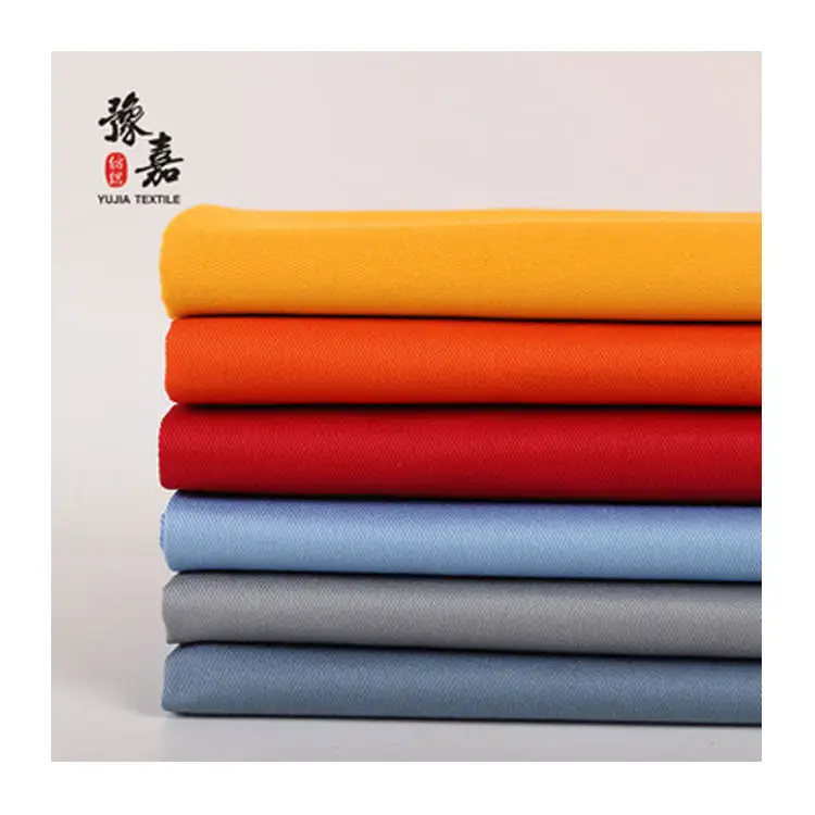 Colored jeans denim poly cotton twill fabric grey denim fabric factory from China