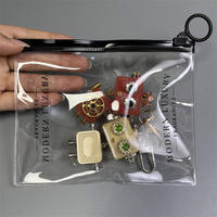 Mini pochette ronde en PVC personnalisable avec votre logo, à fermeture éclair, pour emballage de bijoux (boucles d'oreilles, colliers)