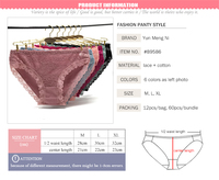 Culottes en coton pour femmes, lingerie sexy taille moyenne, slips en dentelle de coton pour femmes