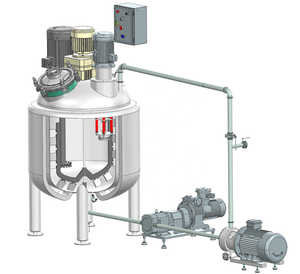 Reactor mezclador raspado de acero inoxidable con agitador, jabón líquido con camisa, emulsionante, 150L, 200L, 300L, tanques de mezcla de loción cosmética - Product Image 1