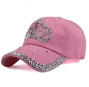 कस्टम डेनिम कपास बेसबॉल टोपी के साथ स्टड क्रिस्टल गैंडे स्टडेड फैशन कैप - Product Image 6