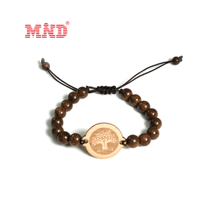 กำไลข้อมือคริสตัลบำบัด RFID พร้อมสายรัดข้อมือ NFC สำหรับงานอีเว้นท์ พร้อมแท็กการ์ด NFC ไม้แบบนุ่ม NTAG 213 - Product Image 1