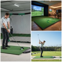 Tapis de golf en fibre élastique 3D, 3 couches, 35 mm, 150x150 cm, tapis de golf en nylon tricoté, tapis de frappe, imperméable, pour entraînement sur le driving range