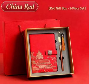 Brown Cultural <b>Notebook</b> and Pen Gift Set with Custom Logo Box for Corporate Events and Wholesale Stationery Orders - Product Image 4