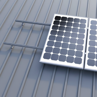 Système de montage solaire pour toiture en métal ondulé, support de fixation pour panneaux photovoltaïques sur toit en tôle, rail en aluminium, structure de support de panneaux solaires à assemblage rapide