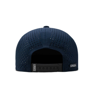Mode Custom Logo Flache Krempe Baseball kappe Atmungsaktive wasserdichte PVC Kapitel Casual Hip Hop Hut - Product Image 4