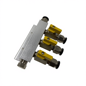 <span class=keywords><strong>Distributore</strong></span> <span class=keywords><strong>di</strong></span> <span class=keywords><strong>Gas</strong></span> in Ottone a 3 Vie per CO2, Riduttore <span class=keywords><strong>di</strong></span> Pressione per Birra, Raccordo a Innesto Rapido 3/8, Erogatore - Product Image 2