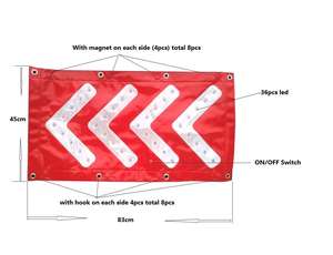 مركبات النقل الهندسية المحمولة المدينة تحذير السلامة المغناطيسي وامض العمل علامة Led الاتجاه السهم علامة - Product Image 6