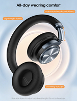 LDNIO H03 Headphone Nirkabel Bluetooth V6.0 On-Ear Mode Transparansi ANC Hibrida 108 Jam Waktu Putar Headset Gaming 2.4GHz dengan Mikrofon