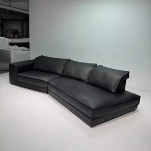 Budapest Baxter Tối Giản Thêm Rộng Sâu Ghế Matte Vải Góc Cắt Đặt Hình Dạng Không Thường Xuyên Cho Khách Thép Không Gỉ - Product Image 3