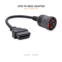 Câble de diagnostic pour camion, 16 broches OBD 2 OBD2 femelle vers 9 broches mâle, pour J1939