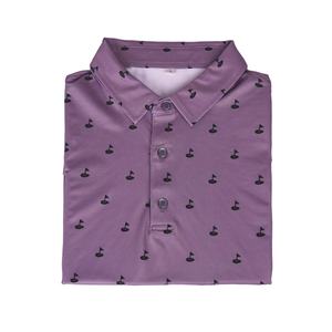 เสื้อยืดโปโลผ้าผ้ายืดสีผสมพิมพ์ลายสำหรับเล่นกอล์ฟโอเวอร์ไซส์โลโก้ออกแบบได้ตามต้องการ - Product Image 6