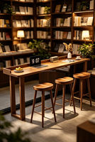 Table à manger en bois contemporaine de haute qualité 2026 pour balcon, bar, restaurant, café, appartement