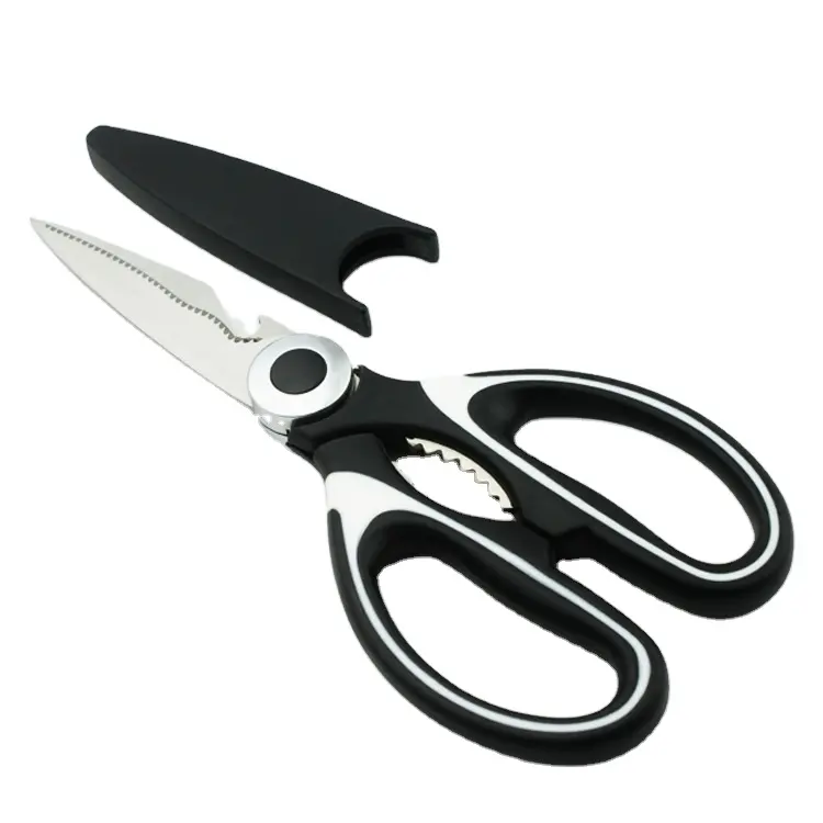 Stainless Steel Food Shears for Cutting Meat  Fish  Poultry Shears With Protective Covers Multipurpose Utility Scissors