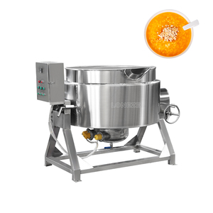 100L Nhà máy cung cấp trực tiếp thép không gỉ nấu ăn Ấm đun nước nồi nghiêng súp Sôi hơi nước Trọng Ấm đun nước với máy trộn - Product Image 2