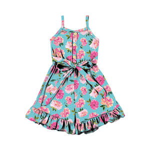 Mono para Bebés Niñas, Diseño de Moda con Tirantes, Ropa de Verano al por Mayor, Mono de Una Pieza con Pantalones Cortos - Product Image 4