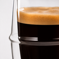 Tasse à double paroi en verre borosilicate de haute qualité de 250 ml et 350 ml avec poignée, tasse à café en verre, mug à café en verre, logo personnalisable