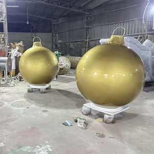 Giant <strong>Outdoor</strong> Fiberglass <strong>Christmas</strong> Ball <strong>Bauble</strong> <strong>Large</strong> Painted Ball Jumbo Ornament for Holiday Celebration Decorations <strong>Christmas</strong> - Product Image 5