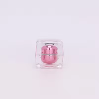Personnalisation emballage acrylique carré bouteille Premium double parois bouteille en plastique transparent anti-âge visage bouteille cosmétique luxe