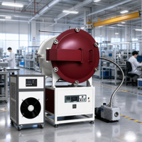 Horno Horizontal de Vacío Atmosférico 1700 ℃   con control de flujo de gas